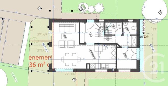 terrain à vendre - 336.0 m2 - CHAMBERY - 73 - RHONE-ALPES - Century 21 Immobilière De La Vallée