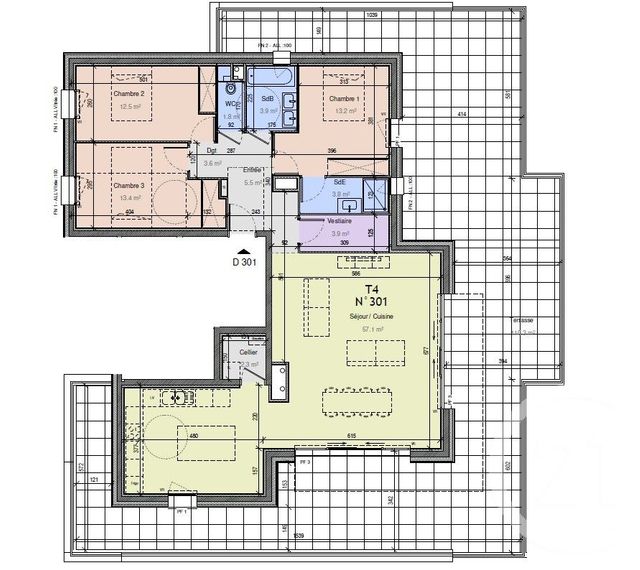 Appartement T4 à vendre - 4 pièces - 121.2 m2 - CHALLES LES EAUX - 73 - RHONE-ALPES - Century 21 Immobilière De La Vallée